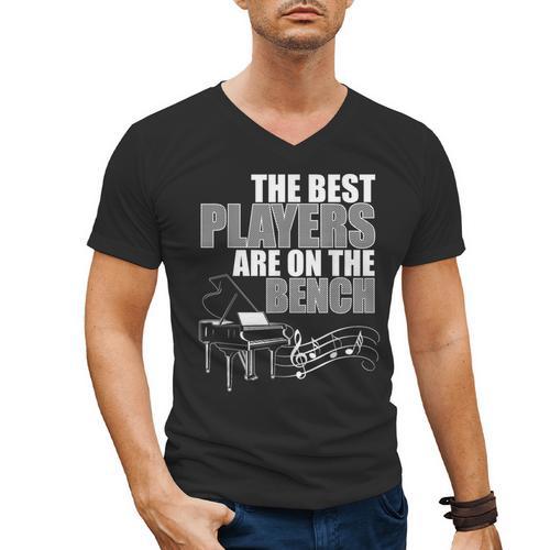 Piano Art For Men Women Pianist Piano Teacher Piano Player Men's V-Neck T-Shirt - teacherstshirts.com CA