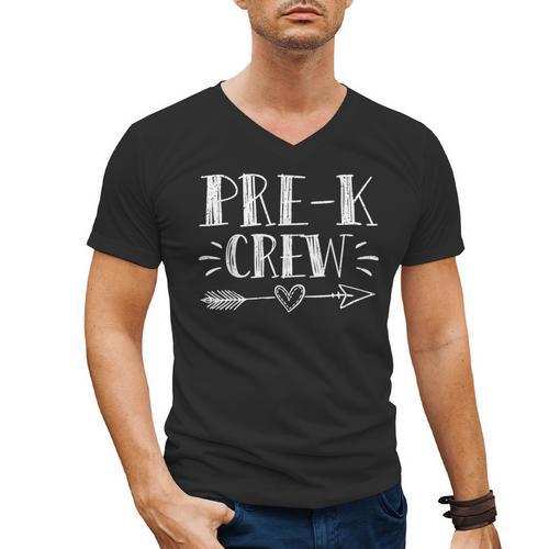 Pre-K Crew 1st Day Of School Pre-K Teacher Team Men's V-Neck T-Shirt - teacherstshirts.com AU