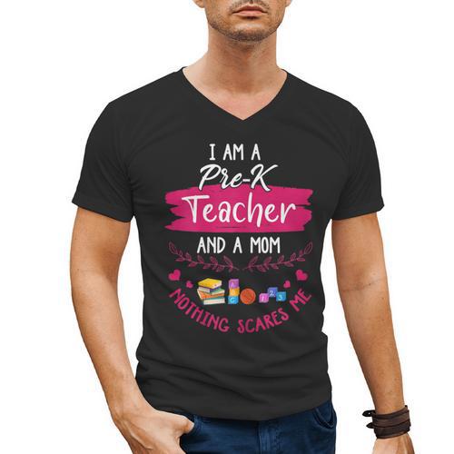 PreK Teacher Mom Shirt Preschool Teacher Mother For Women Men's V-Neck T-Shirt - teacherstshirts.com AU