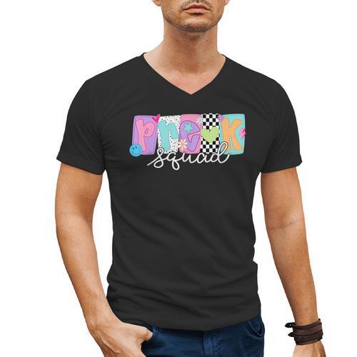 Preschool Squad Team Pre-K Crew Back To School Teacher Men's V-Neck T-Shirt - teacherstshirts.com AU