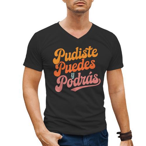 Pudiste Puedes Podras Maestra Spanish Teacher Men's V-Neck T-Shirt - teacherstshirts.com AU