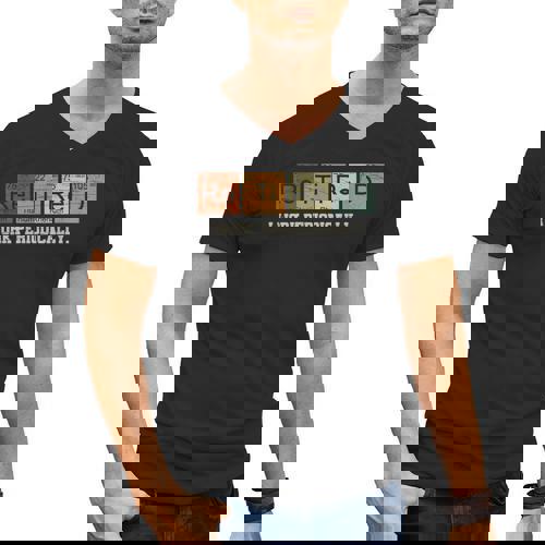 Retired Chemistry Teacher Science Retirement Chemistry Men&#x27;s V-Neck T-Shirt - teacherstshirts.com