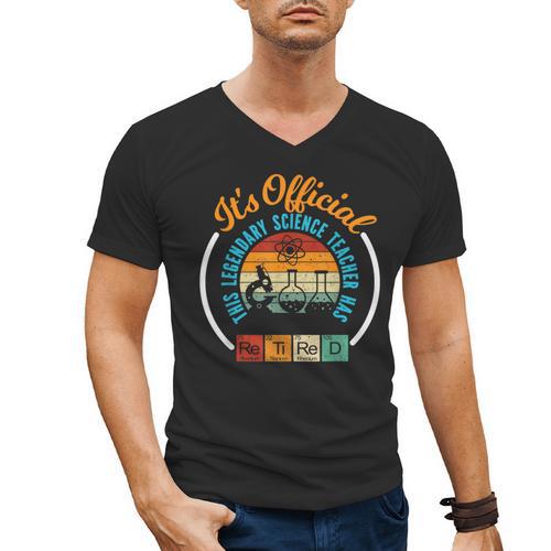 Retiring Science Teacher Retirement Men's V-Neck T-Shirt - teacherstshirts.com AU