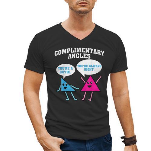 Right Acute Triangle Math Teacher Cool Geometry Men's V-Neck T-Shirt - teacherstshirts.com DE