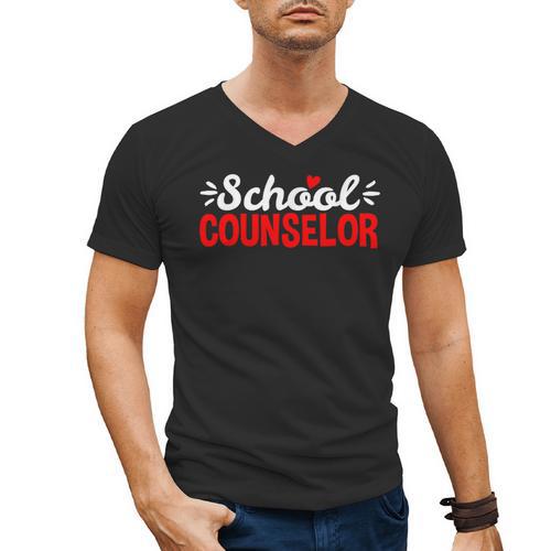 School Counselor Teacher Guidance Counseling For Men Women Kids Men's V-Neck T-Shirt - teacherstshirts.com CA