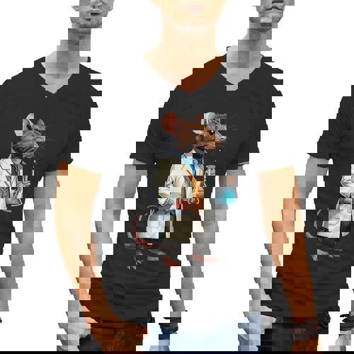 Science Rat Lab Science Scientist Mouse Teacher Chemistry Men&#x27;s V-Neck T-Shirt - teacherstshirts.com