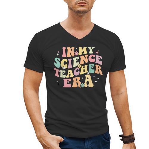 In My Science Teacher Era Retro Back To School STEM Teacher For Men Women Men's V-Neck T-Shirt - teacherstshirts.com AU