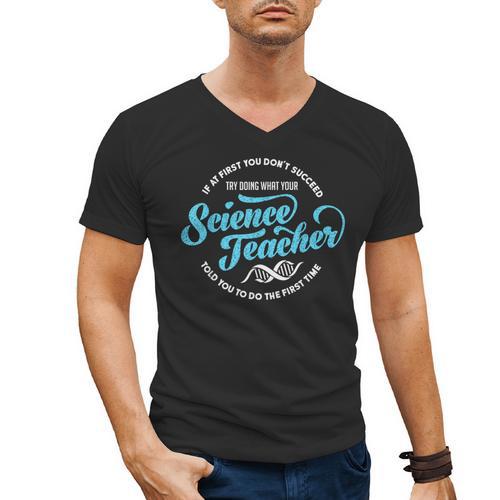 Science Teacher Must Haves Teach Science Teacher Men's V-Neck T-Shirt - teacherstshirts.com AU