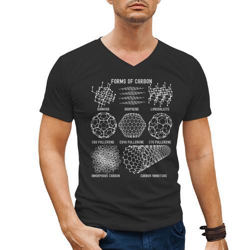 Sheldon Nerdy Forms Carbon Nanotubes Chemistry Teacher Geek Men's V-Neck T-Shirt - teacherstshirts.com AU