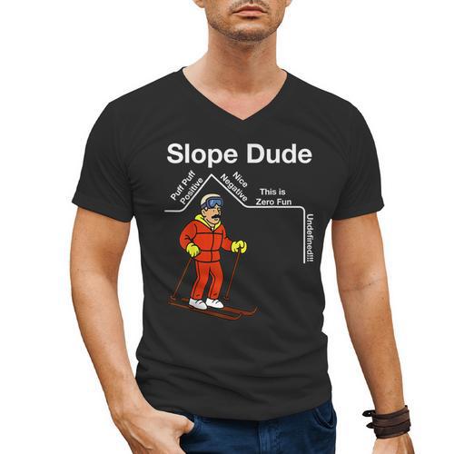 Slope Dude Algebra Geometry Middle School Math Teacher Men's V-Neck T-Shirt - teacherstshirts.com DE