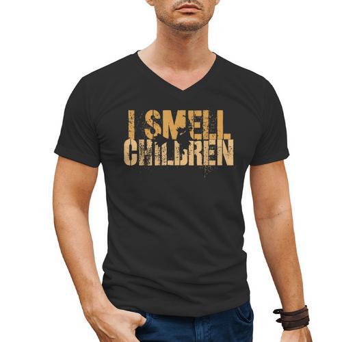 I SMELL CHILDREN Halloween Teacher Classroom I Teach Men's V-Neck T-Shirt - teacherstshirts.com AU