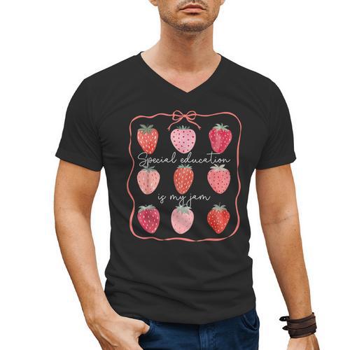 Special Education Is My Jam SPED Teacher Back To School Men's V-Neck T-Shirt - teacherstshirts.com AU