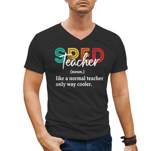 Special Education For Men Women SPED Teacher Men's V-Neck T-Shirt - teacherstshirts.com AU