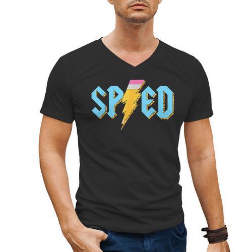 Special Education SPED Rocks Teacher Back To School Rock Men's V-Neck T-Shirt - teacherstshirts.com AU