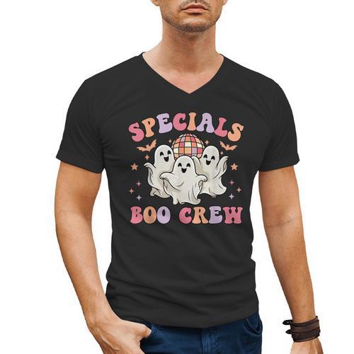 Specials Boo Crew Art Music Pe Tech Teacher Ghost Halloween Men's V-Neck T-Shirt - teacherstshirts.com AU