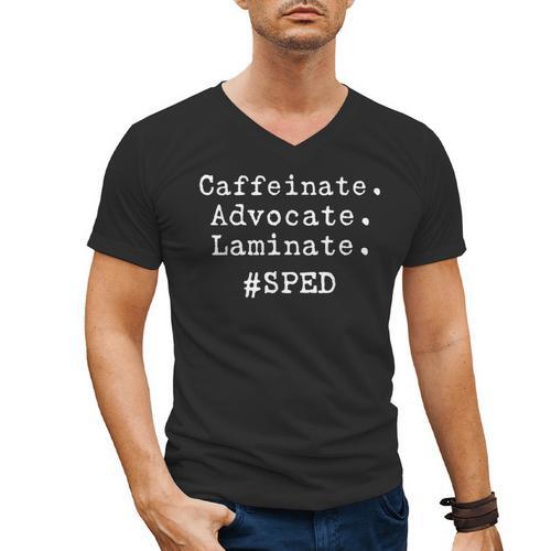 SPED Special Ed Teacher Para Aide Assistant For Men Women Men's V-Neck T-Shirt - teacherstshirts.com