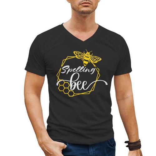 Spelling Bee Halloween Costume For Teachers Men's V-Neck T-Shirt - teacherstshirts.com