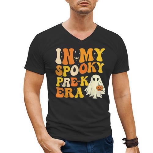 In My Spooky PRE-K Teacher Era Halloween Costume Tee Men's V-Neck T-Shirt - teacherstshirts.com UK