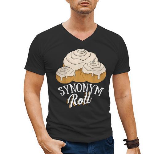 Synonym Roll Teacher And Grammar Geeks Pun For Men Women Kids Men's V-Neck T-Shirt - teacherstshirts.com AU