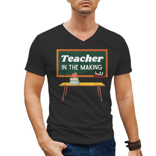 Teacher In The Making Future Teacher Kids Back To School Men's V-Neck T-Shirt - teacherstshirts.com
