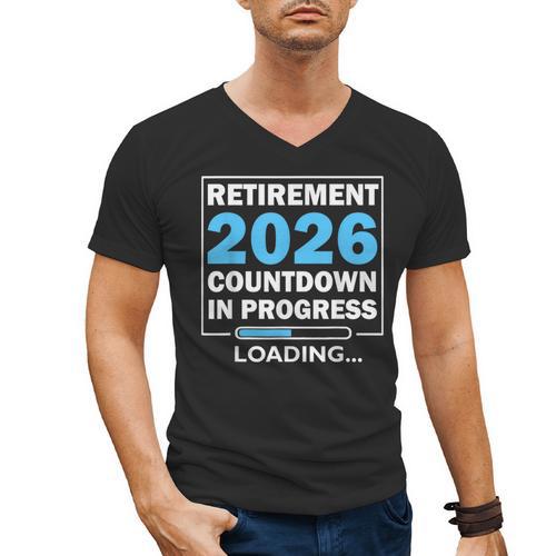 Teacher Retirement Class Of 2026 Loading Retired Men's V-Neck T-Shirt - teacherstshirts.com CA