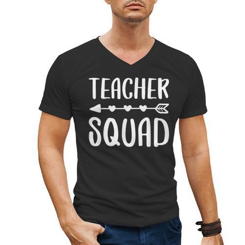 Teacher Squad Shirt Men Women Teacher Team Men's V-Neck T-Shirt - teacherstshirts.com