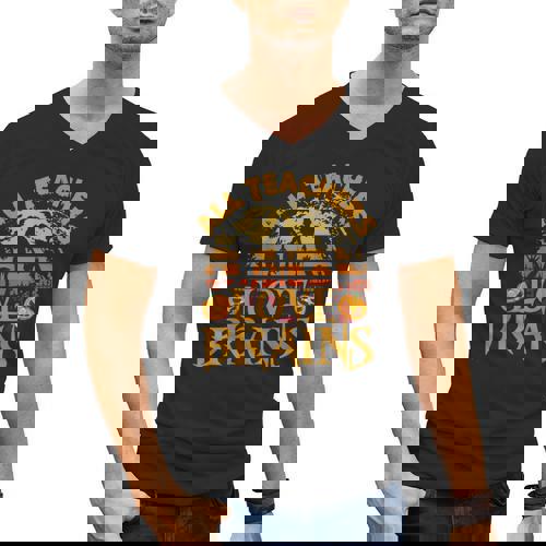 All Teachers Love Brains School Halloween Costume Men&#x27;s V-Neck T-Shirt - teacherstshirts.com