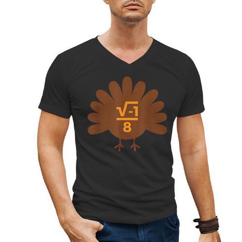 Thanksgiving Math Teacher Math Symbol Men Women Girls Kids Men's V-Neck T-Shirt - teacherstshirts.com