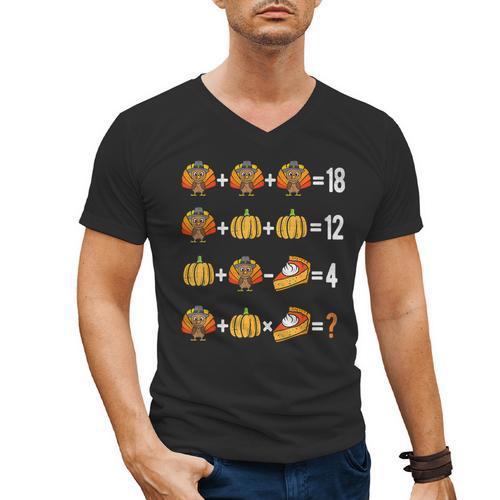 Thanksgiving Order Of Operations Thanksgiving Math Teacher Men's V-Neck T-Shirt - teacherstshirts.com DE
