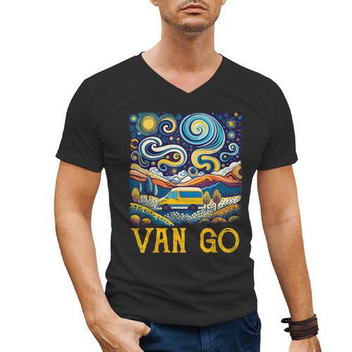 Van Go Vanlife Accessories Artist Art Teacher Men's V-Neck T-Shirt - teacherstshirts.com AU