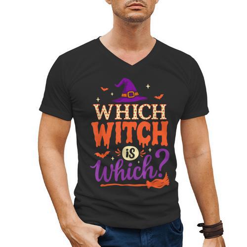 Which Witch Is Which Halloween For Women Men English Teacher Men's V-Neck T-Shirt - teacherstshirts.com UK