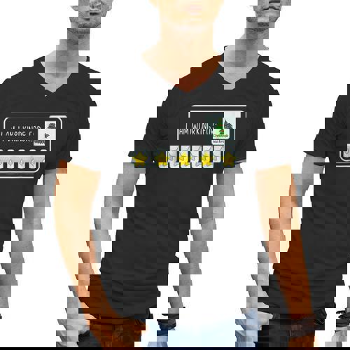 I Am Working For Christmas Break Teacher Christmas Men&#x27;s V-Neck T-Shirt - teacherstshirts.com