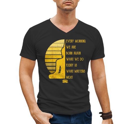 Yoga Meditation Buddha Yoga Teacher T-Shirt Men's V-Neck T-Shirt - teacherstshirts.com CA