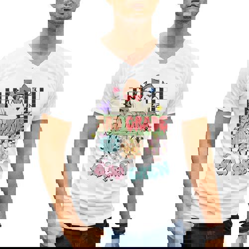 3rd Grade Boo Crew Third Grade Halloween Costume Teacher Kid Men&#x27;s V-Neck T-Shirt - teacherstshirts.com