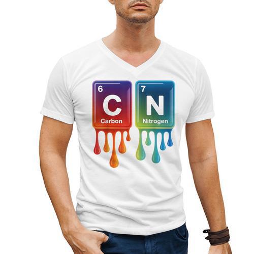 6 7 Science Chemistry Teacher Periodic Table Meme Tee Men's V-Neck T-Shirt - teacherstshirts.com CA