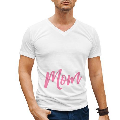 Boston Terrier Mom Boston Terrier Mom Men's V-Neck T-Shirt - Bostonterriersmerch.com