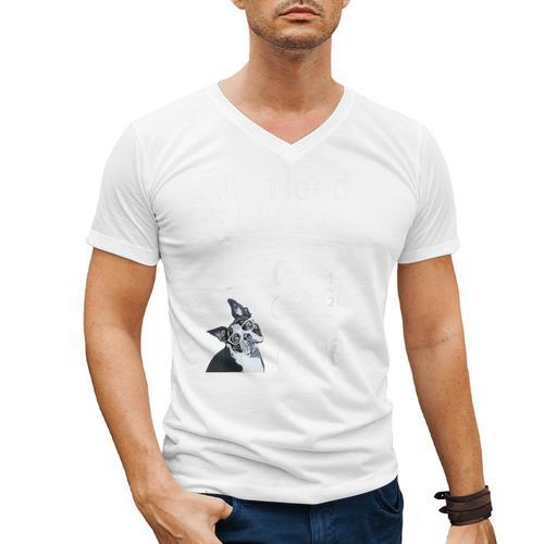 Boston Terrier Reading Books Love My Dog Men Women Kids T-Shirt Men's V-Neck T-Shirt - Bostonterriersmerch.com