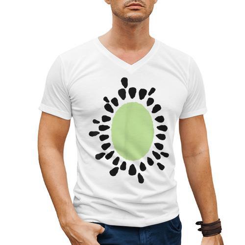 Kiwi Easy Costume Halloween Fruit Lover School Teacher Fun Men's V-Neck T-Shirt - teacherstshirts.com