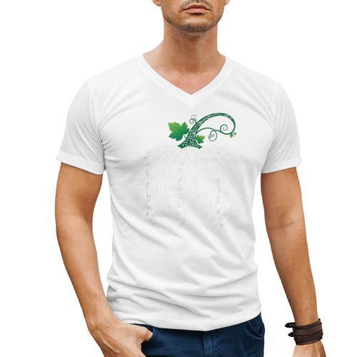 Music Notes Pumpkin Fall Music Teacher Men's V-Neck T-Shirt - teacherstshirts.com DE