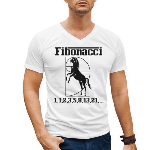 Nerdy Fibonacci Racing Car Horse Math Teacher Men Women Girls Kids Men's V-Neck T-Shirt - teacherstshirts.com