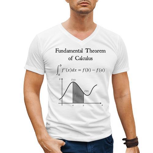 Nerdy Fundamental Theorem Of Calculus Math Teacher Geek Men's V-Neck T-Shirt - teacherstshirts.com DE