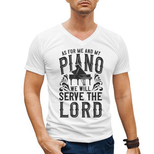 Piano Teacher Pianist Men's V-Neck T-Shirt - teacherstshirts.com DE