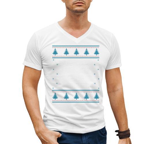 Santas Favorite Band Teacher Christmas Men's V-Neck T-Shirt - teacherstshirts.com DE