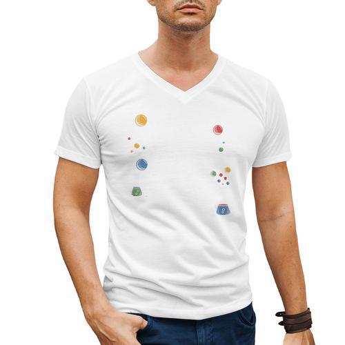 Science Because Figuring Things Out Teacher Pro Scientific Men's V-Neck T-Shirt - teacherstshirts.com DE