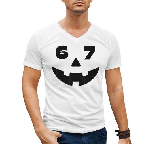 Six Seven Halloween Costume For Students Teachers 6 7 Men's V-Neck T-Shirt - teacherstshirts.com DE