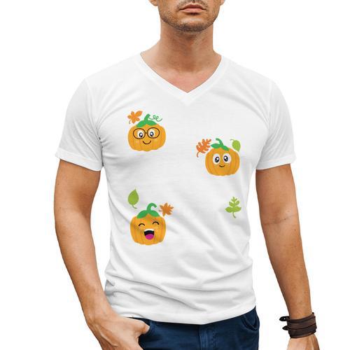 I Teach The Cutest Pumpkins In The Patch Teacher Men's V-Neck T-Shirt - teacherstshirts.com AU