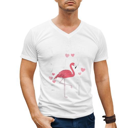 This Teacher Loves Her Flock Flamingo Teacher Class Men's V-Neck T-Shirt - teacherstshirts.com AU