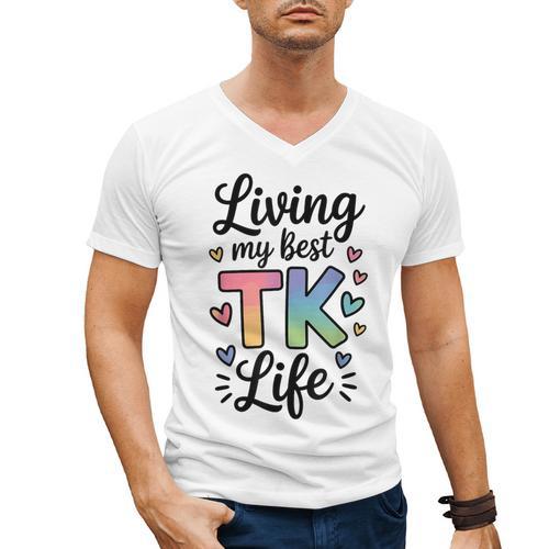 Transitional Kindergarten TK Teacher Men's V-Neck T-Shirt - teacherstshirts.com DE