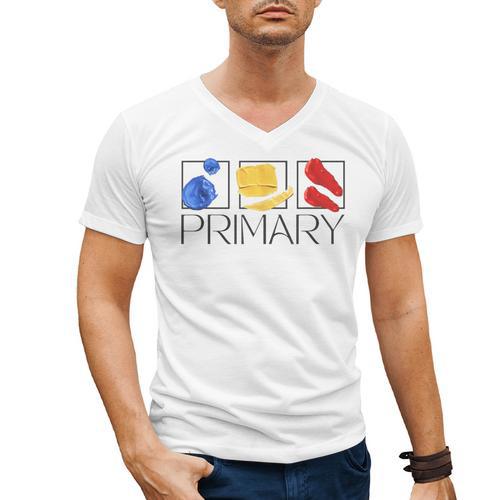 Women Art Teacher Back To School Artist Primary Color Theory Men's V-Neck T-Shirt - teacherstshirts.com UK