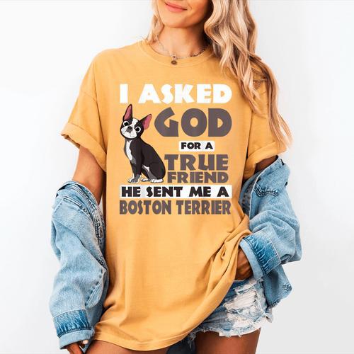 Boston Terrier American Gentleman Non-Sporting Dog Lover Women's Comfort Colors T-Shirt - Bostonterriersmerch.com